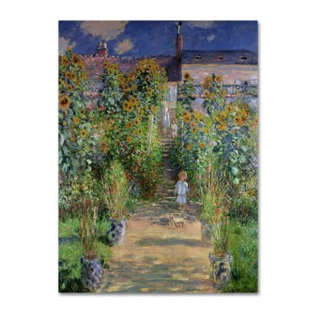 Trademark Fine Art Claude Monet 'The Artist's Garden at Vetheuil' Canvas Art, 26x32 BL01177-C2632GG